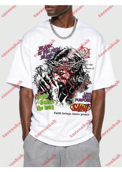 Tarzsokak Model 3353 Erkek Yazlık Yuvarlak Yaka Kısa Kollu Günlük Tişört, Yaz modelleri