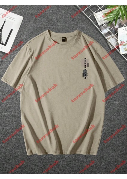 Tarzsokak Model 3356 Erkek Yazlık Yuvarlak Yaka Kısa Kollu Günlük Tişört, Yaz modelleri