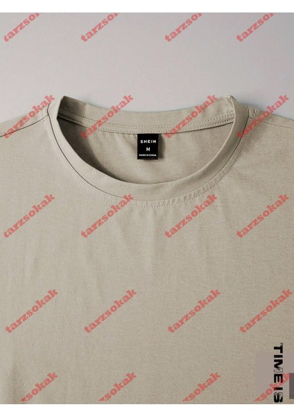 Tarzsokak Model 3356 Erkek Yazlık Yuvarlak Yaka Kısa Kollu Günlük Tişört, Yaz indirimleri