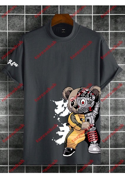 Tarzsokak Model 3351 Erkek Yazlık Yuvarlak Yaka Kısa Kollu Günlük Tişört, Yaz fırsatları