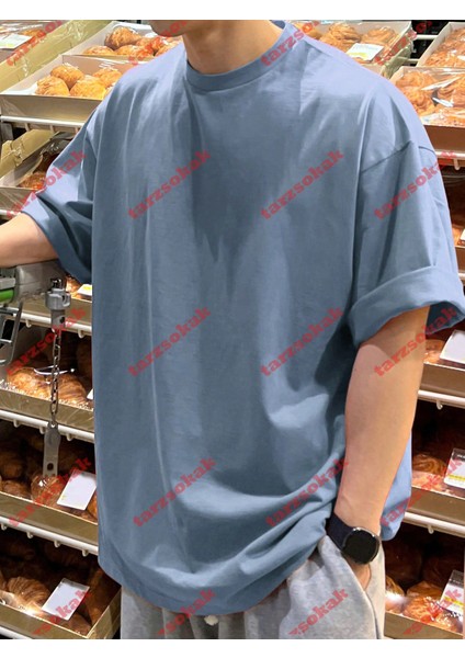 Tarzsokak Model 3375 Erkek Yazlık Yuvarlak Yaka Kısa Kollu Günlük Tişört, Yaz