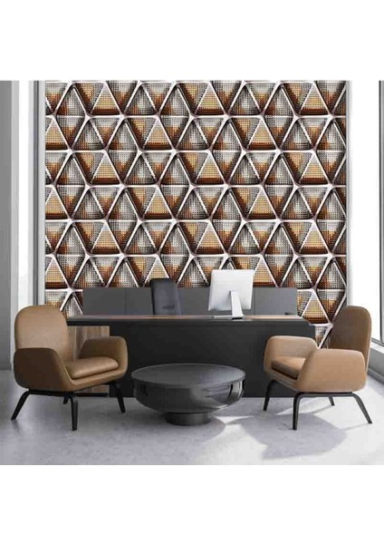 3 Boyutlu Geometrik Şekil Desenli Silinebilir Tekstil Duvar Kağıdı modelleri