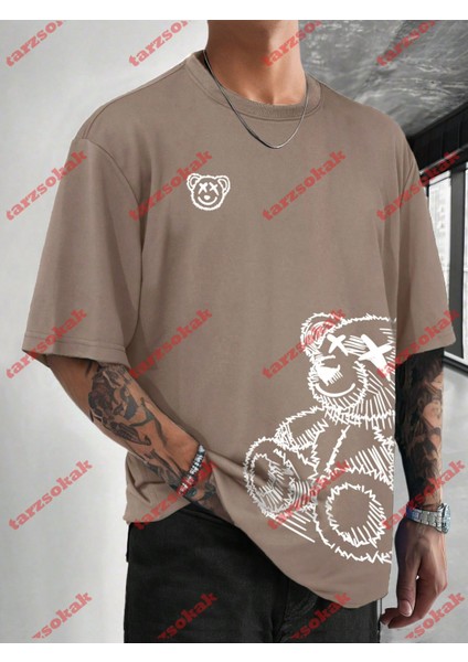 Tarzsokak Model 3218 Erkek Yazlık Yuvarlak Yaka Kısa Kollu Günlük Tişört, Yaz