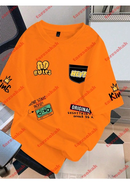 Tarzsokak Model 3440 Erkek Yazlık Yuvarlak Yaka Kısa Kollu Günlük Tişört, Yaz