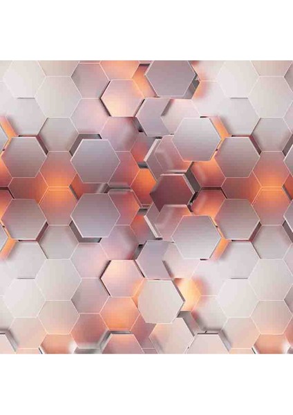 Altıgen Petek Desenli Silinebilir Tekstil Duvar Kağıdı fırsatları