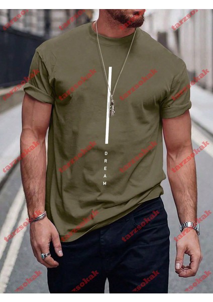 Tarzsokak Model 3564 Erkek Yazlık Yuvarlak Yaka Kısa Kollu Günlük Tişört, Yaz
