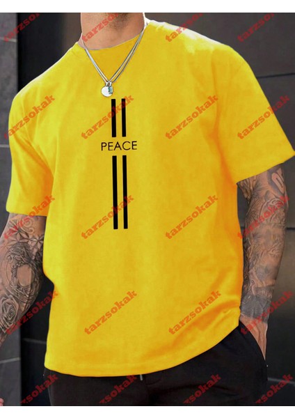 Tarzsokak Model 3574 Erkek Yazlık Yuvarlak Yaka Kısa Kollu Günlük Tişört, Yaz