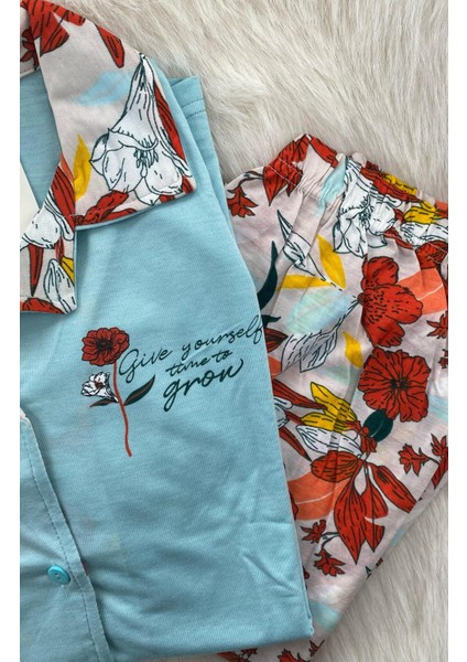 Kadın Düğmeli Uzun Kol Pijama Takımı Senfoni - 10274 modelleri