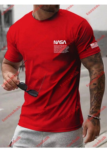 Tarzsokak Model 3340 Erkek Yazlık Yuvarlak Yaka Kısa Kollu Günlük Tişört, Yaz