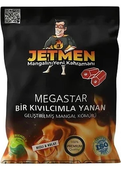 Megastar Pro Geliştirilmiş Mangal Kömürü 12 Kg [6 Paket]