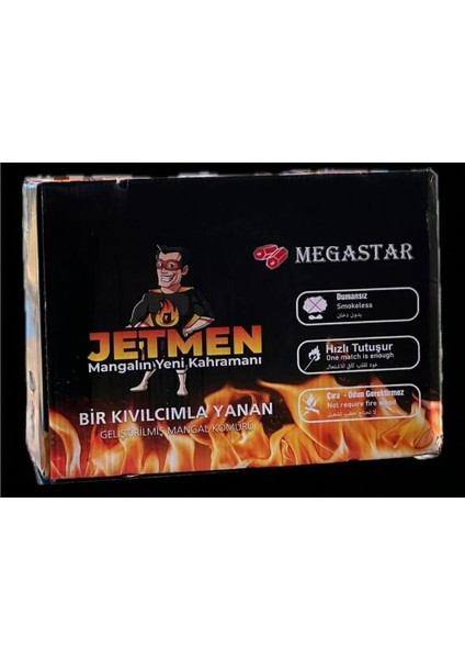 Megastar Pro Geliştirilmiş Mangal Kömürü 12 Kg [6 Paket] modelleri
