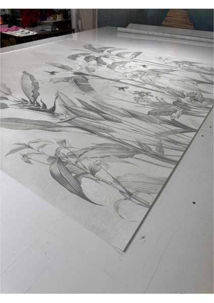 Tropikal Bitki Desenli Özel Dijital Baskılı Duvar Kağıdı-Tek Parça Üretim 3D Tasarım fiyatları