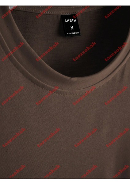 Tarzsokak Model 3477 Erkek Yazlık Yuvarlak Yaka Kısa Kollu Günlük Tişört, Yaz indirimleri