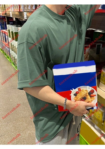 Tarzsokak Model 3375 Erkek Yazlık Yuvarlak Yaka Kısa Kollu Günlük Tişört, Yaz indirimleri