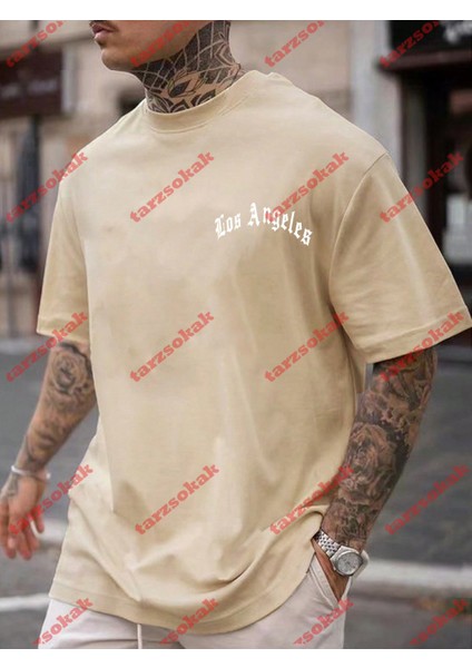 Tarzsokak Model 3388 Erkek Yazlık Yuvarlak Yaka Kısa Kollu Günlük Tişört, Yaz