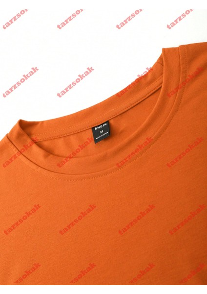 Tarzsokak Model 3553 Erkek Yazlık Yuvarlak Yaka Kısa Kollu Günlük Tişört, Yaz indirimleri