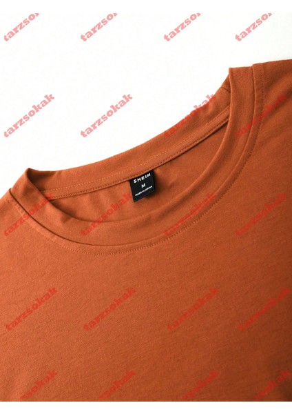 Tarzsokak Model 3584 Erkek Yazlık Yuvarlak Yaka Kısa Kollu Günlük Tişört, Yaz fırsatları