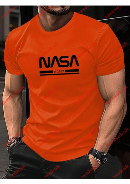 Tarzsokak Model 3984 Erkek Yazlık Yuvarlak Yaka Kısa Kollu Günlük Tişört, Yaz