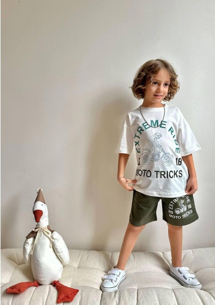 Yigit Butik Baskılı Şortlu Erkek Çocuk Alt Üst Takım modelleri