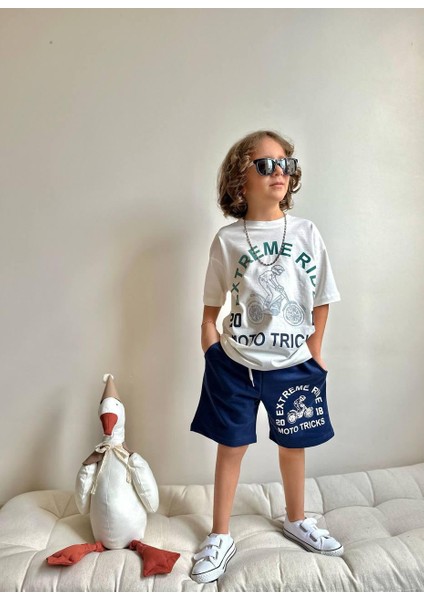 Yigit Butik Baskılı Şortlu Erkek Çocuk Alt Üst Takım