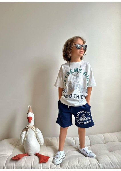 Yigit Butik Baskılı Şortlu Erkek Çocuk Alt Üst Takım modelleri