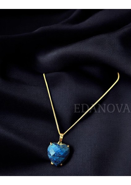 Lapis Doğal Taş Lacivert Kalpli Model Kolye fırsatları