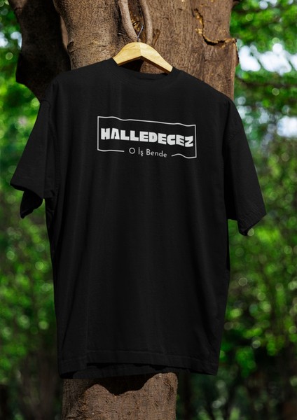 Hayat Koruma Halledecez Bisiklet Yaka Yüksek Kalite Baskılı Siyah T-Shirt