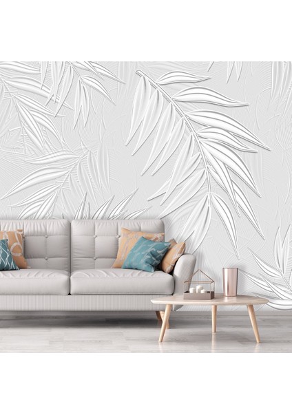 Doğal Dokunuşlu 3D Yaprak Desenli Özel Tasarım Duvar Kağıdı-Yırtılmaz Leke Tutmaz Duvar Kağıdı fiyatları
