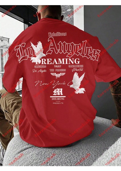 Tarzsokak Model 3618 Erkek Yazlık Yuvarlak Yaka Kısa Kollu Günlük Tişört, Yaz