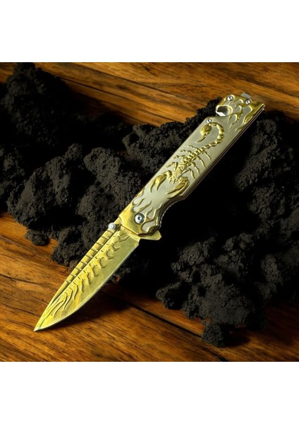 Hc 18 Gold Akrep Kabartmalı Çakı