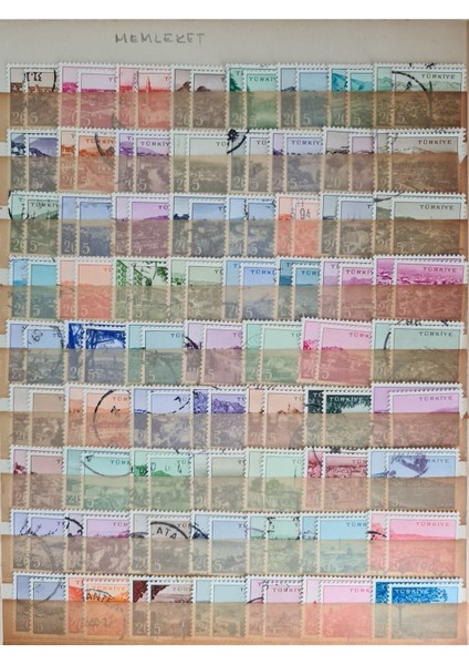 Yerli Pul Serisi, 1960 Memleket Serisi 134 Adet Tam Seri Pul