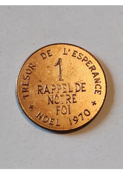 1970 Noel Hatıra Dini Madalya 3cm. Orijinal Dönem fiyatları