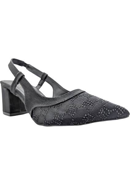 Ingeborg | Abiye Kalın Topuklu Sivri Burun Ayakkabı - Ingeborg - Siyah - 36 fırsatları