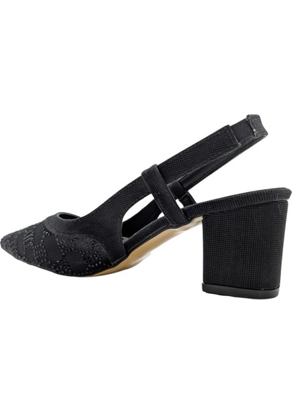 Ingeborg | Abiye Kalın Topuklu Sivri Burun Ayakkabı - Ingeborg - Siyah - 36 indirimleri