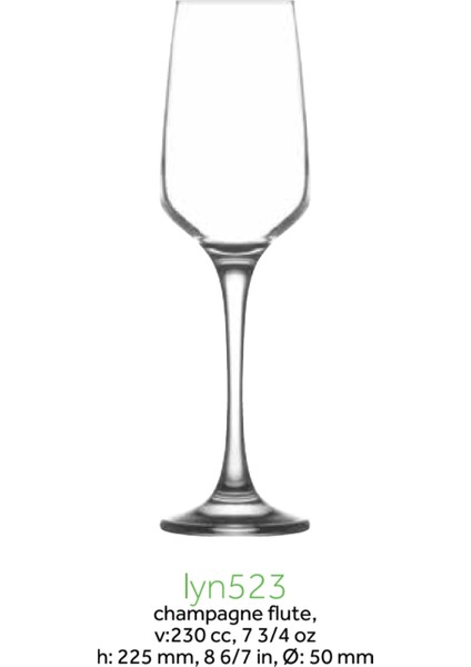 Lyon 6" Lı Kadeh (Kaliteli & Şıktasarım) LÂV