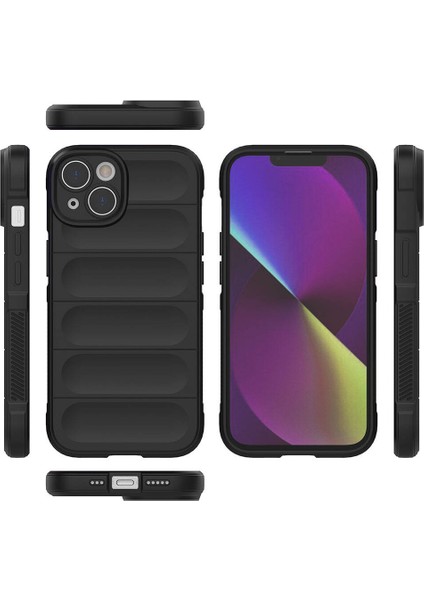 Apple iPhone 14 Kılıf Esnek TPU Oyuklu Arka Yüzey Tasarımlı Zore Etnik Silikon Kapak + Hayalet Ekran Koruyucu fırsatları