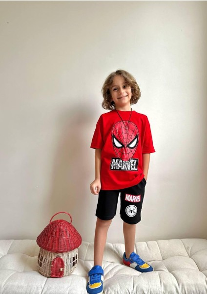 Yigit Butik Baskılı Şortlu Erkek Çocuk Alt Üst Takım