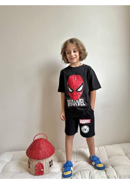 Yigit Butik Baskılı Şortlu Erkek Çocuk Alt Üst Takım modelleri