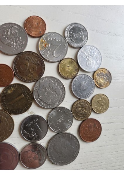 30 Adet Yabancı Madeni Nadir Temiz. Yabancı Madeni Farklı Maddeler modelleri