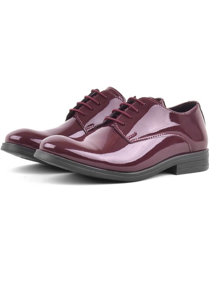 Bordo Rugan Bağcıklı Oxford Çocuk Okul Ayakkabısı modelleri