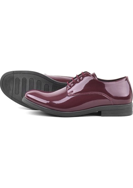 Bordo Rugan Bağcıklı Oxford Çocuk Okul Ayakkabısı indirimleri