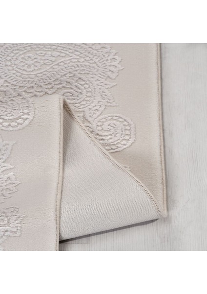 Modern Lüks Gri Bambu Akrilik Halı
