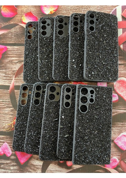 Samsung S24 Ultra - S23 Fe - A06 - A55 - A35 - A25 - A15 - A54 - A34 - A24 - Siyah Taşlı Kılıf