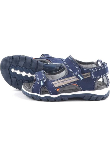 plus Deri Lacivert Cırtlı Erkek Çocuk Outdoor Sandalet fırsatları