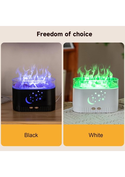 Renkli LED Tuz Kristali Hava Nemlendiricili Difüzör Siyah fiyatları