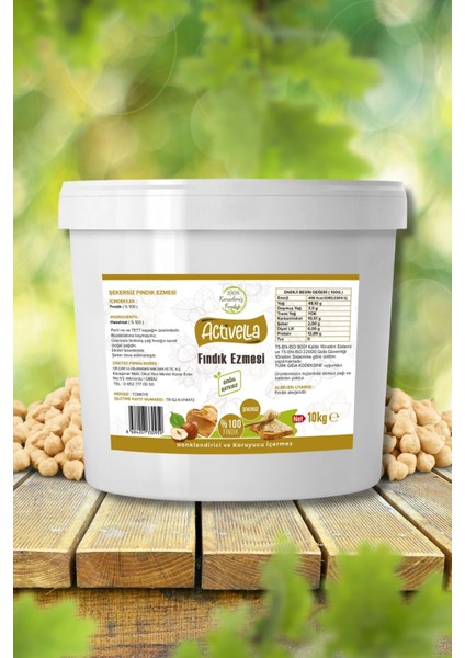 Şekersiz Fındık Ezmesi 10KG %100 Fındıklı