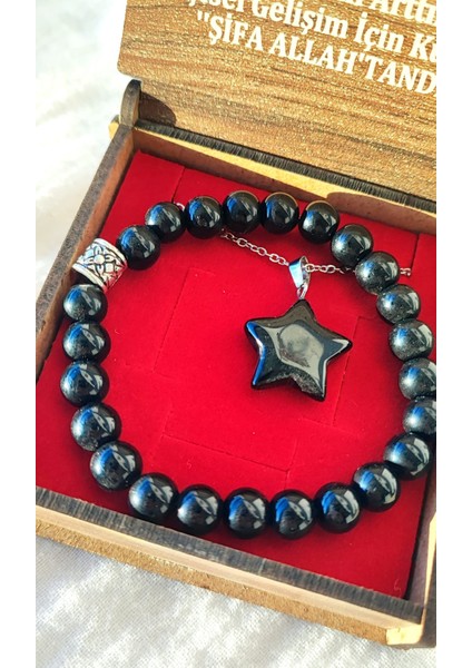 Özel Kutusunda Doğal Onix Taşı Kolye ve Bileklik Seti fiyatları