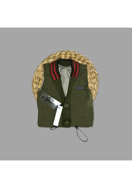 Yelek-Cep Detaylı Pantolon-Baskılı Sweat 3’lü Takım modelleri