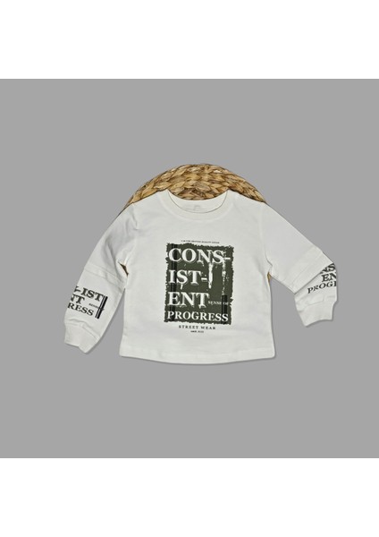 Yelek-Cep Detaylı Pantolon-Baskılı Sweat 3’lü Takım indirimleri