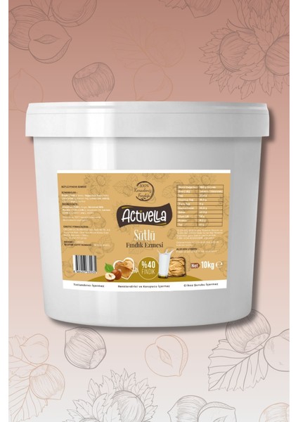 Sütlü Fındık Ezmesi 10KG %40 Fındıklı